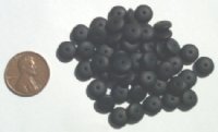 50 3x8mm Matte Black Rondelle Beads